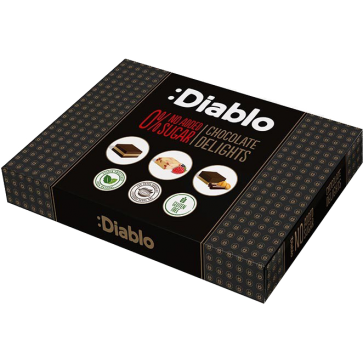 Diablo No Added Sugar  Chocolates with Stevia (115g Box)